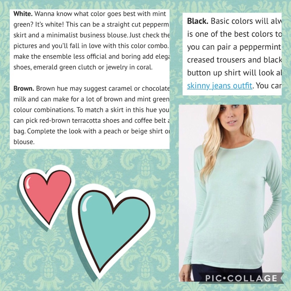 ๐FREE w/$50 Purchase๐๐MINT LONG SLEEVE TEE NEW - Picture 4 of 5